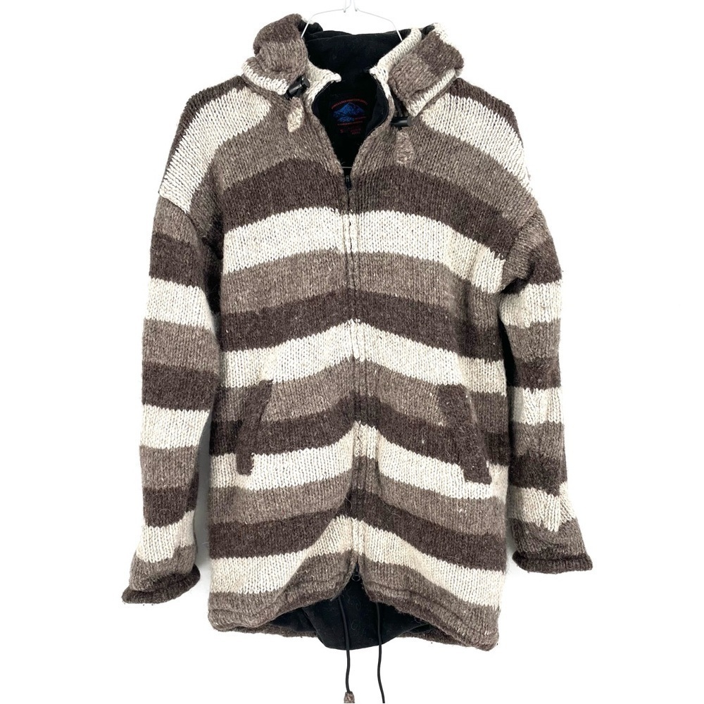 Himalayan Mountain Wool Norwegian Nepalese Polar Fleece Hoodie Sweater Coat